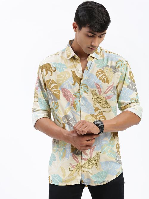 Men Long Sleeves Printed Casual Shirt - 21597466 - Very Small Image - 1