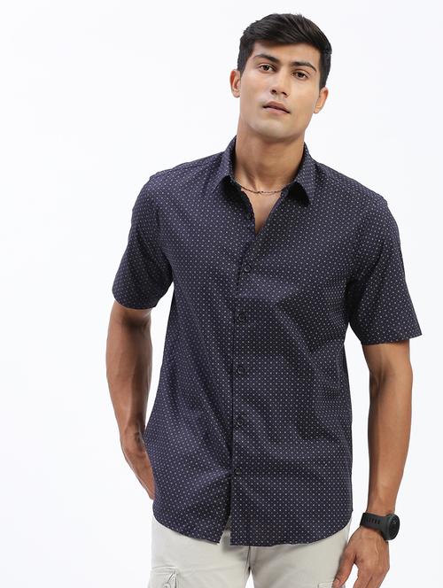 men short sleeves printed casual shirt - 21597473 - Very Small Image - 1