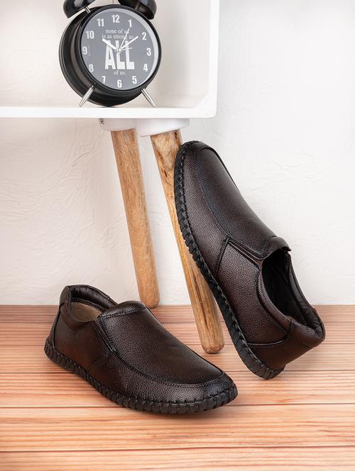 men brown formal slip on - 21597482 - Very Small Image - 1