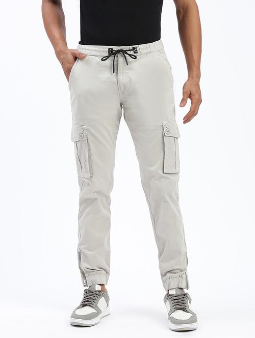 men solid regular fit cargo - 21597594 - Very Small Image - 1