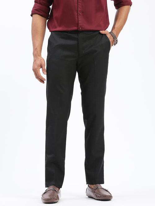 men solid flat front full length formal trouser - 21597603 - Very Small Image - 1