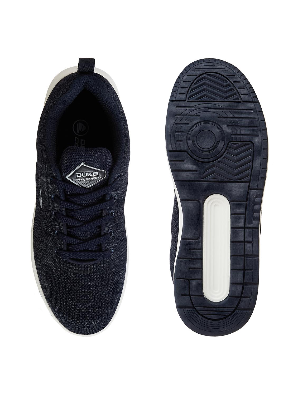 men navy blue lace up casual shoes - 21597640 - Standard Image - 5