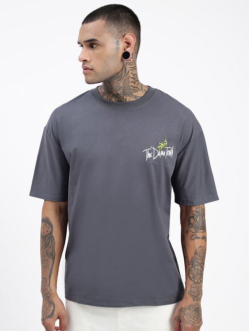 men front & back print short sleeve t-shirt - 21597657 - Very Small Image - 1