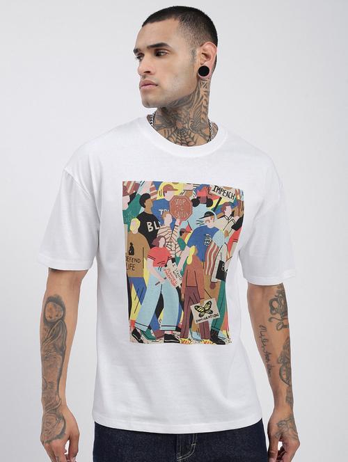 men front print short sleeves t-shirt - 21597662 - Very Small Image - 1