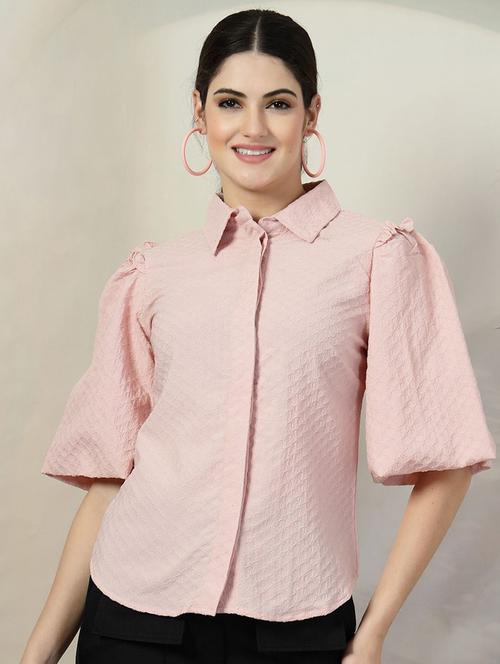 women pink solid regular top - 21597832 - Very Small Image - 1