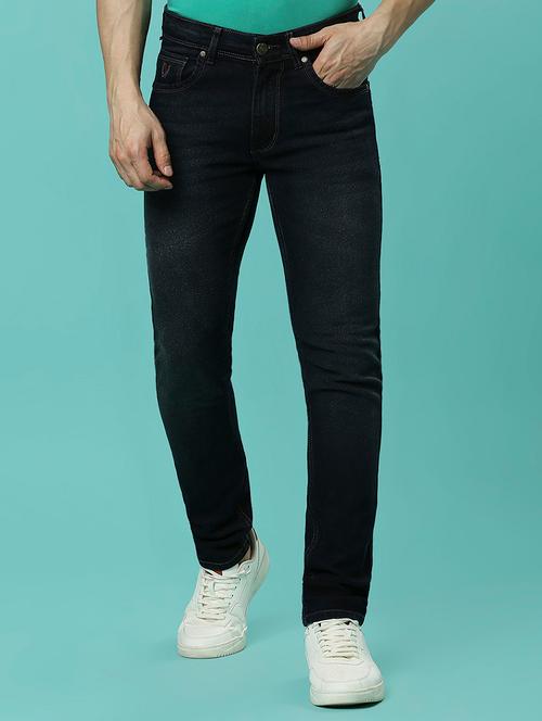 men plain slim fit high rise jeans - 21598220 - Very Small Image - 1