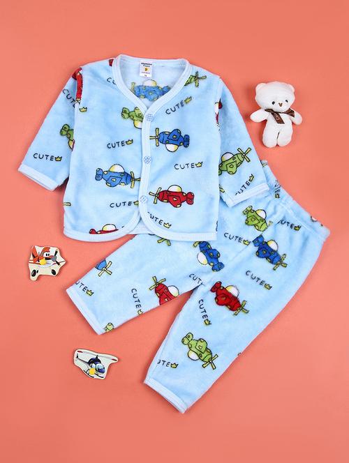 boys light blue printed full length sets - 21599084 - Very Small Image - 1