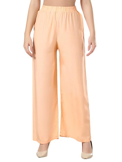 women solid relaxed fit palazzo - 21599399 - Very Small Image - 1