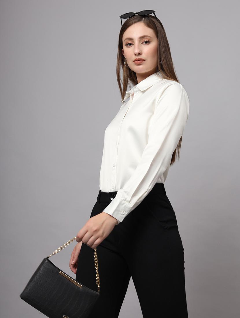 women solid collared shirt - 21599545 - Zoom Image - 2