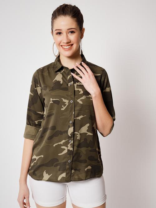 women camouflage long sleeve shirt - 21599612 - Very Small Image - 1