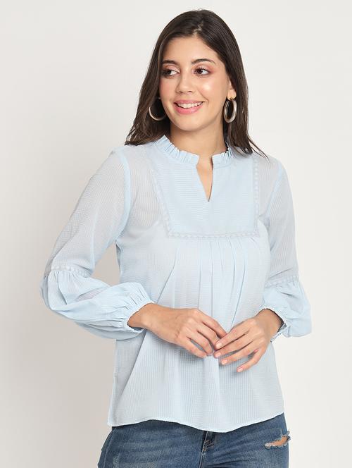 women light blue long sleeve top - 21599929 - Very Small Image - 1