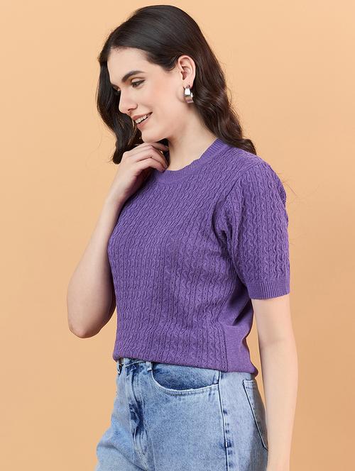 women self design short sleeve t-shirt - 21600747 - Very Small Image - 1