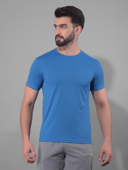 men round neck plain sports t-shirt - 21601380 - Very Small Image - 1
