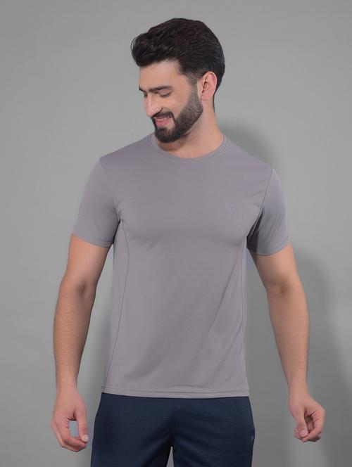 men round neck plain sports t-shirt - 21601382 - Very Small Image - 1