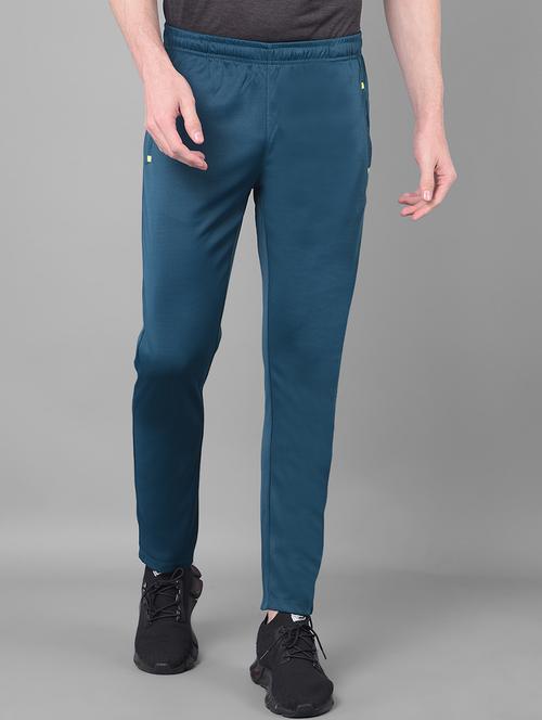 men mid rise solid full length track pant - 21601425 - Very Small Image - 1