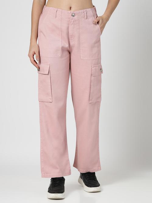 women pink solid cargo - 21606865 - Very Small Image - 1