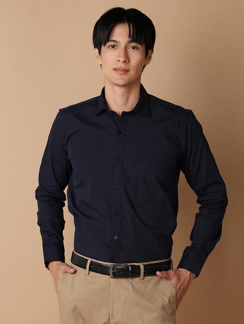 men solid long sleeve formal shirt - 21607215 - Very Small Image - 1