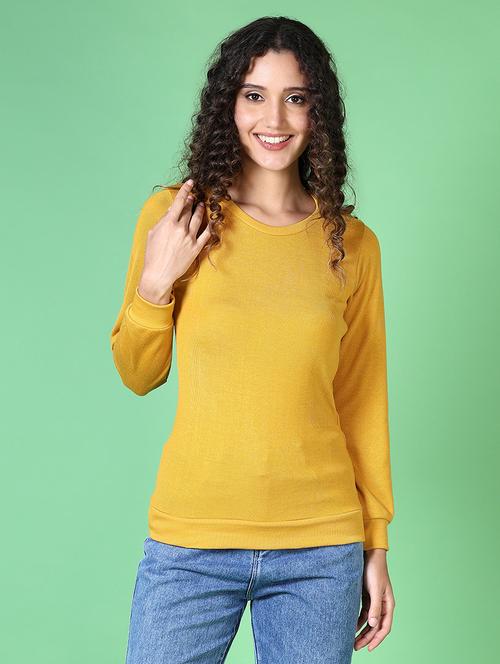 women solid long sleeve pullover - 21607516 - Very Small Image - 1