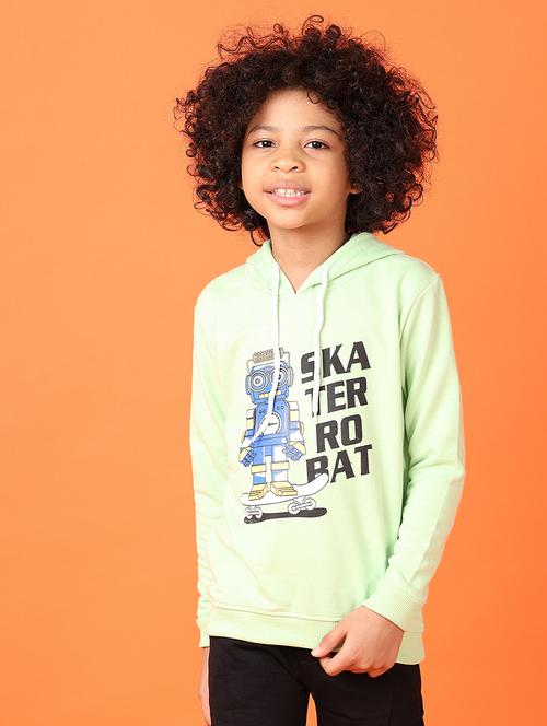 boys front print hooded sweatshirt - 21607582 - Very Small Image - 1