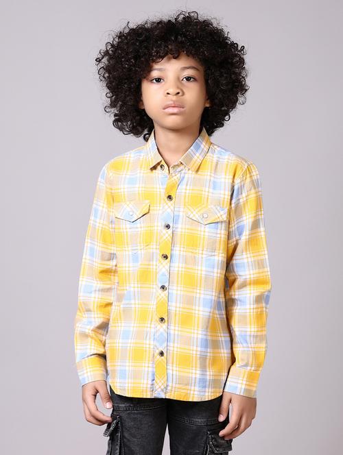 boys checkered long sleeve casual shirt - 21607719 - Very Small Image - 1