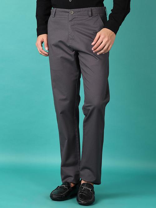 men mid rise solid chinos - 21607771 - Very Small Image - 1