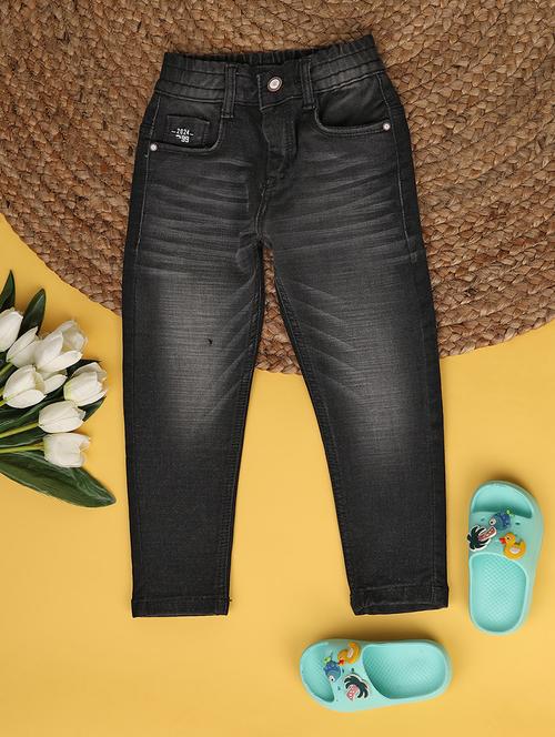 boys mid rise plain jeans - 21607838 - Very Small Image - 1