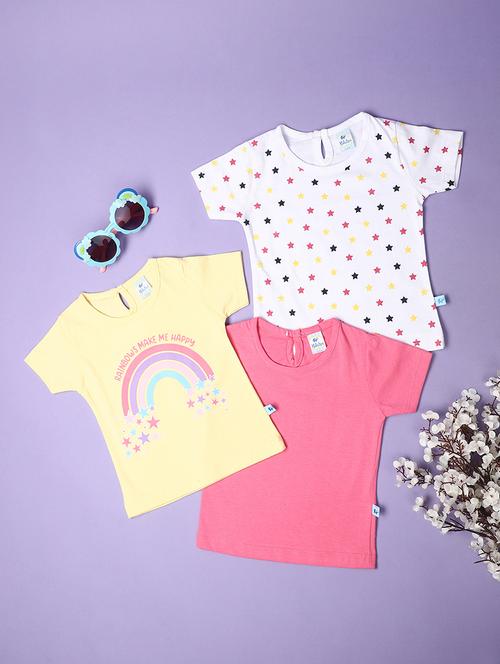 girls pack of 3 printed tees - 21608007 - Very Small Image - 1