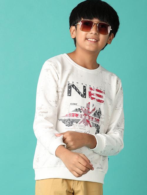 boys front print long sleeve sweatshirt - 21608110 - Very Small Image - 1