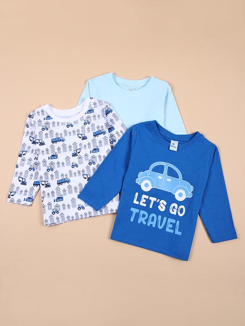 boys pack of 3 printed t-shirt - 21608141 - Very Small Image - 1