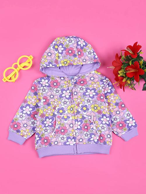 girls floral printed long sleeve sweatshirt - 21608388 - Very Small Image - 1