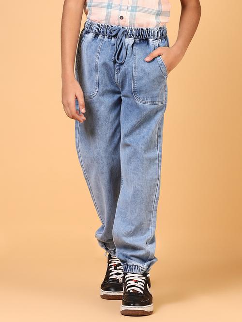 boys mid rise denim jogger - 21608554 - Very Small Image - 1