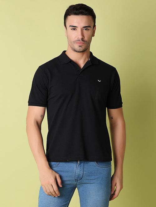 men regular fit plain short sleeve polo t-shirt - 21608654 - Very Small Image - 1