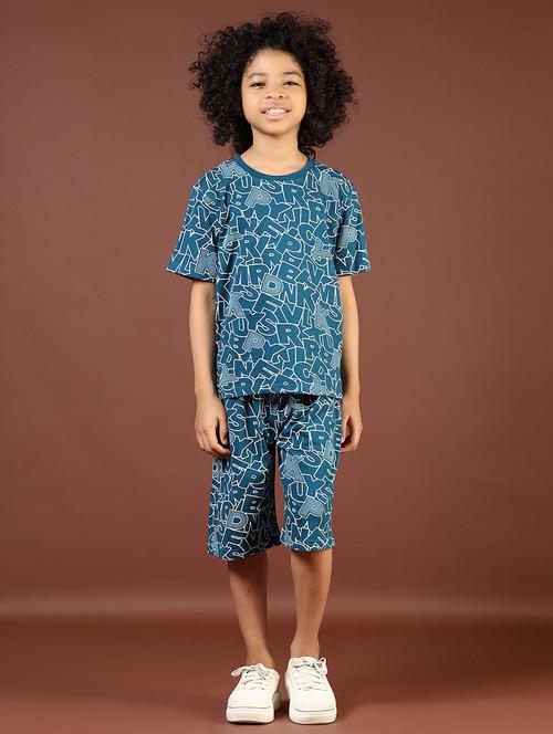 navy blue cotton combo coords set - 21609713 - Very Small Image - 1