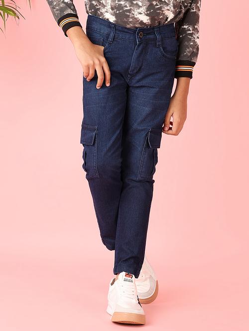 boys plain mid rise cargo - 21609818 - Very Small Image - 1