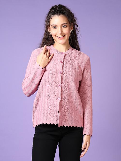 women self designed long sleeve cardigan - 21610196 - Very Small Image - 1