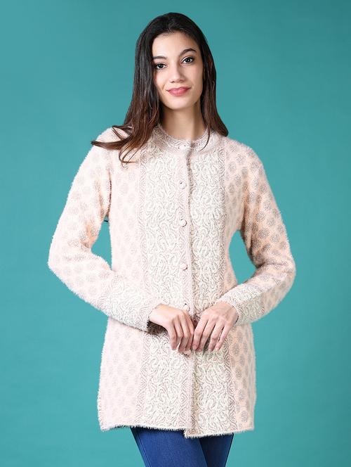 women self design long sleeve cardigan - 21610373 - Very Small Image - 1