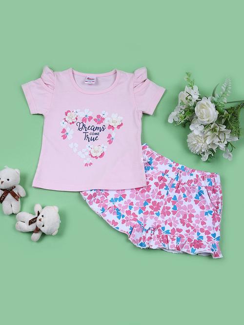 girls printed shorts twin sets - 21610634 - Very Small Image - 1