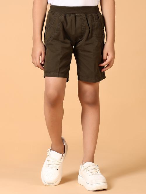 boys mid rise solid shorts - 21610678 - Very Small Image - 1