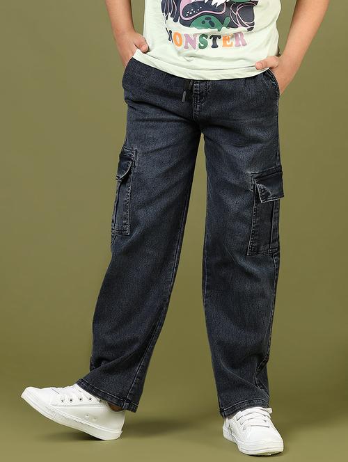 grey cotton plain jean - 21610994 - Very Small Image - 1