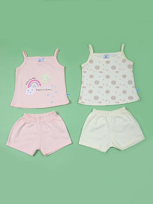 kids pack of 2 printed shorts set - 21611418 - Very Small Image - 1