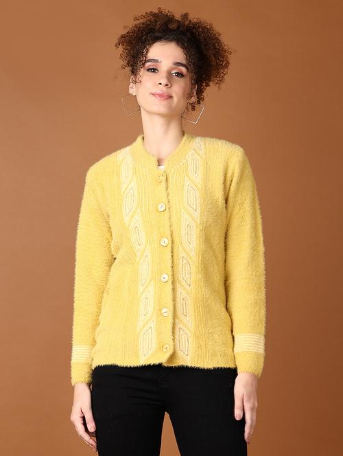 women self design long sleeve cardigan - 21611555 - Very Small Image - 1