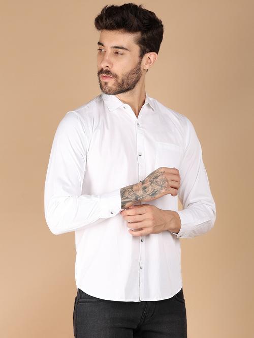 Men Solid Long Sleeve Casual Shirt - 21611594 - Very Small Image - 1