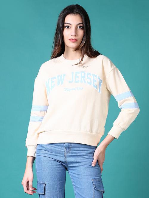 women typographic long sleeve sweatshirt - 21611657 - Very Small Image - 1