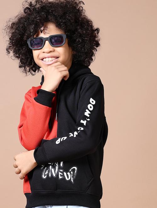 boys color block long sleeve hooded sweatshirt - 21612037 - Very Small Image - 1