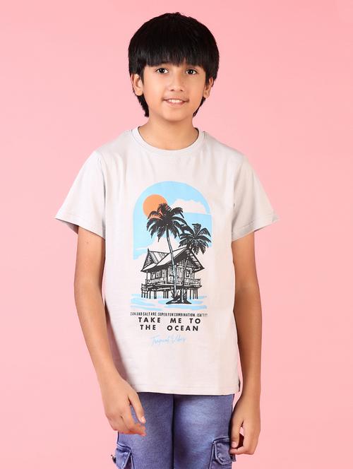 boys short sleeves printed t-shirt - 21612128 - Very Small Image - 1