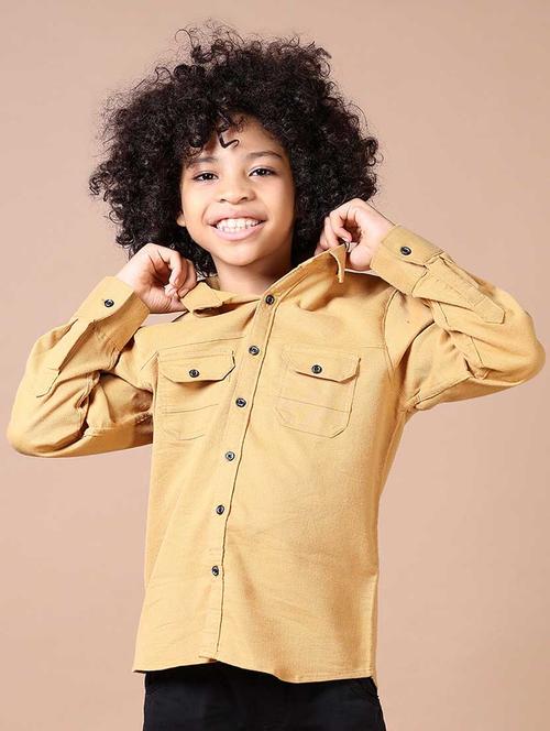 boys long sleeves solid shirt - 21612895 - Very Small Image - 1