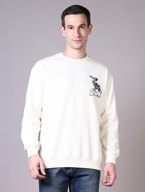 men long sleeves front & back print sweatshirt - 21612933 - Very Small Image - 1