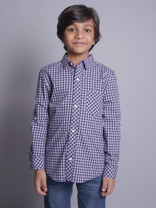 boys checkered long sleeve shirt - 21613461 - Very Small Image - 1