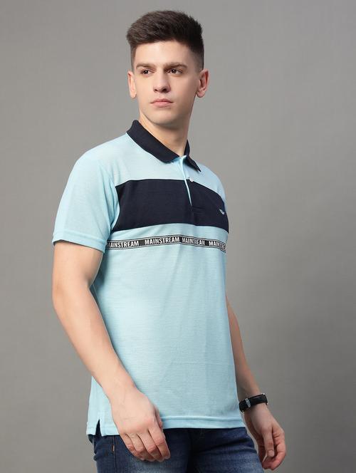 men regular fit color block polo t-shirt - 21613771 - Very Small Image - 1
