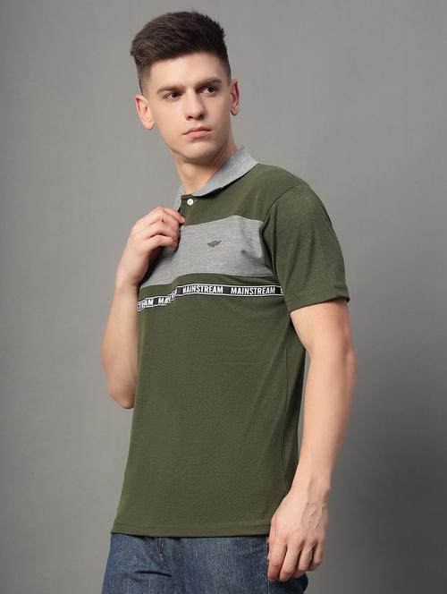 men regular fit color block polo t-shirt - 21613777 - Very Small Image - 1